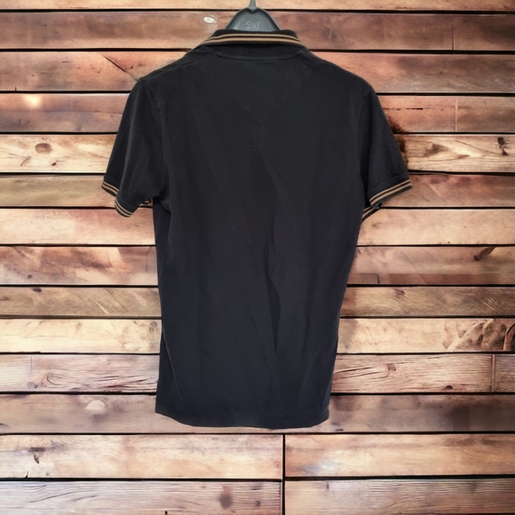 Just cavalli black/gold tiger polo shirt Size medium - Picture 2 of 7